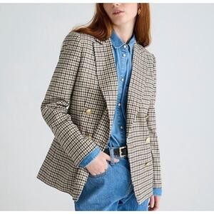 NWT J. Crew Brynn Plaid Blazer Italian Wool Blend (Size 2)